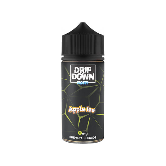 DRIP DOWN FROSTY FREEBASE – APPLE ICE – 100ML (0MG-3MG-6MG)