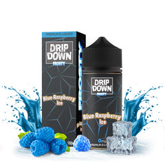 DRIP DOWN FROSTY FREEBASE – BLUE RASPBERRY ICE – 100ML (0MG-3MG-6MG)