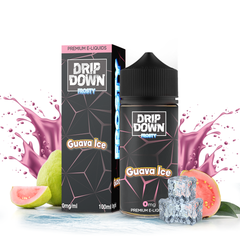 DRIP DOWN FROSTY FREEBASE – GUAVA ICE – 100ML (0MG-3MG-6MG)