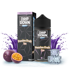 DRIP DOWN FROSTY FREEBASE – PASSION FRUIT ICE – 100ML (0MG-3MG-6MG)