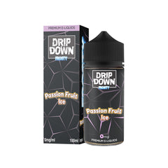 DRIP DOWN FROSTY FREEBASE – PASSION FRUIT ICE – 100ML (0MG-3MG-6MG)