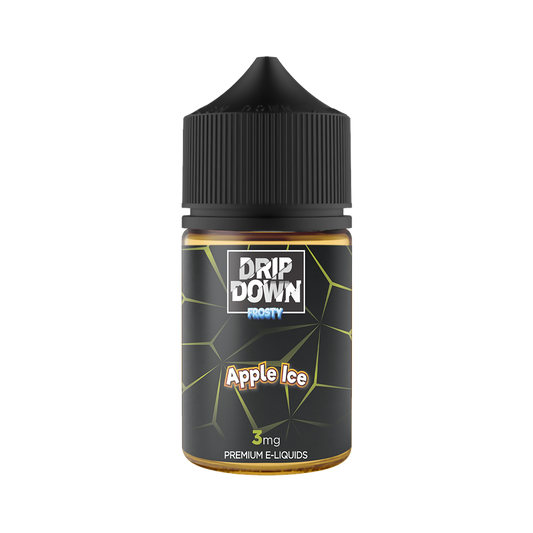 DRIP DOWN FROSTY FREEBASE – APPLE ICE – 60ML (3MG-12MG)