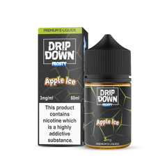 DRIP DOWN FROSTY FREEBASE – APPLE ICE – 60ML (3MG-12MG)