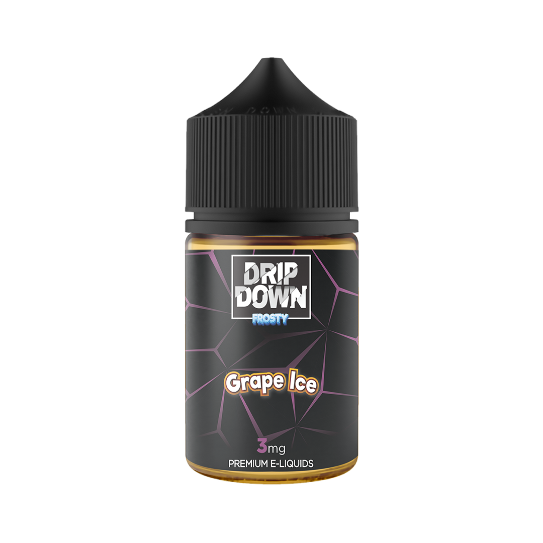 DRIP DOWN FROSTY FREEBASE – GRAPE ICE – 60ML (3MG-12MG)