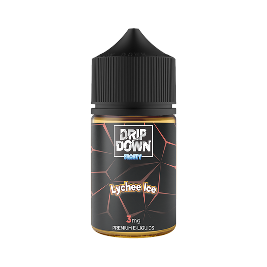 DRIP DOWN FROSTY FREEBASE – LYCHEE ICE – 60ML (3MG-12MG)