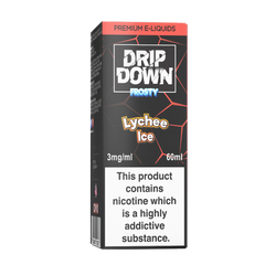 DRIP DOWN FROSTY FREEBASE – LYCHEE ICE – 60ML (3MG-12MG)