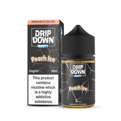 DRIP DOWN FROSTY FREEBASE – PEACH ICE – 60ML (3MG-12MG)