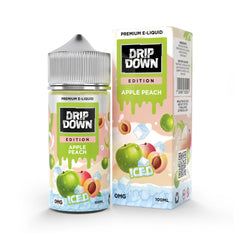 DRIP DOWN EDITION SERIES FREEBASE - APPLE PEACH ICE - 100ML (0MG-3MG-6MG)