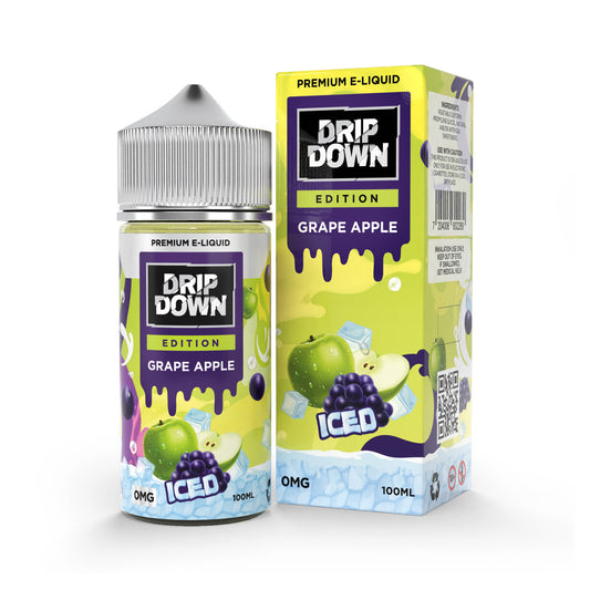 DRIP DOWN EDITION SERIES FREEBASE - GRAPE APPLE ICE - 100ML (0MG-3MG-6MG)