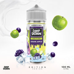 DRIP DOWN EDITION SERIES FREEBASE - GRAPE APPLE ICE - 100ML (0MG-3MG-6MG)