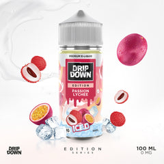 DRIP DOWN EDITION SERIES FREEBASE - PASSION LYCHEE ICE - 100ML (0MG-3MG-6MG)