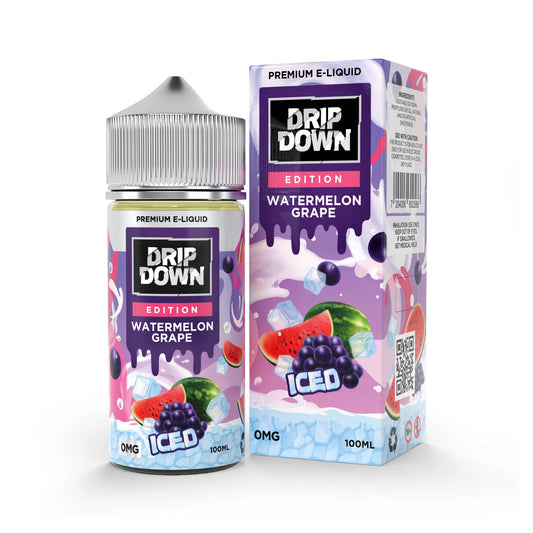 DRIP DOWN EDITION SERIES FREEBASE - WATERMELON GRAPE ICE - 100ML (0MG-3MG-6MG)