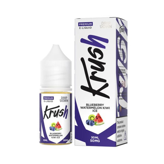 DRIP DOWN KRUSH SERIES NIC SALT - BLUEBERRY WATERMELON KIWI ICE - 30ML (30MG-50MG)