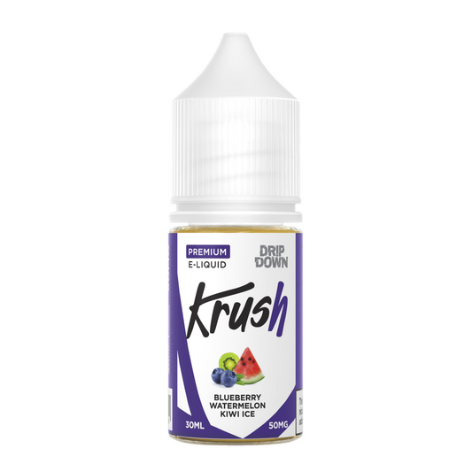 DRIP DOWN KRUSH SERIES NIC SALT - BLUEBERRY WATERMELON KIWI ICE - 30ML (30MG-50MG)