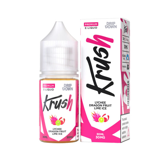 DRIP DOWN KRUSH SERIES NIC SALT - LYCHEE DRAGON FRUIT LIME ICE - 30ML (30MG-50MG)