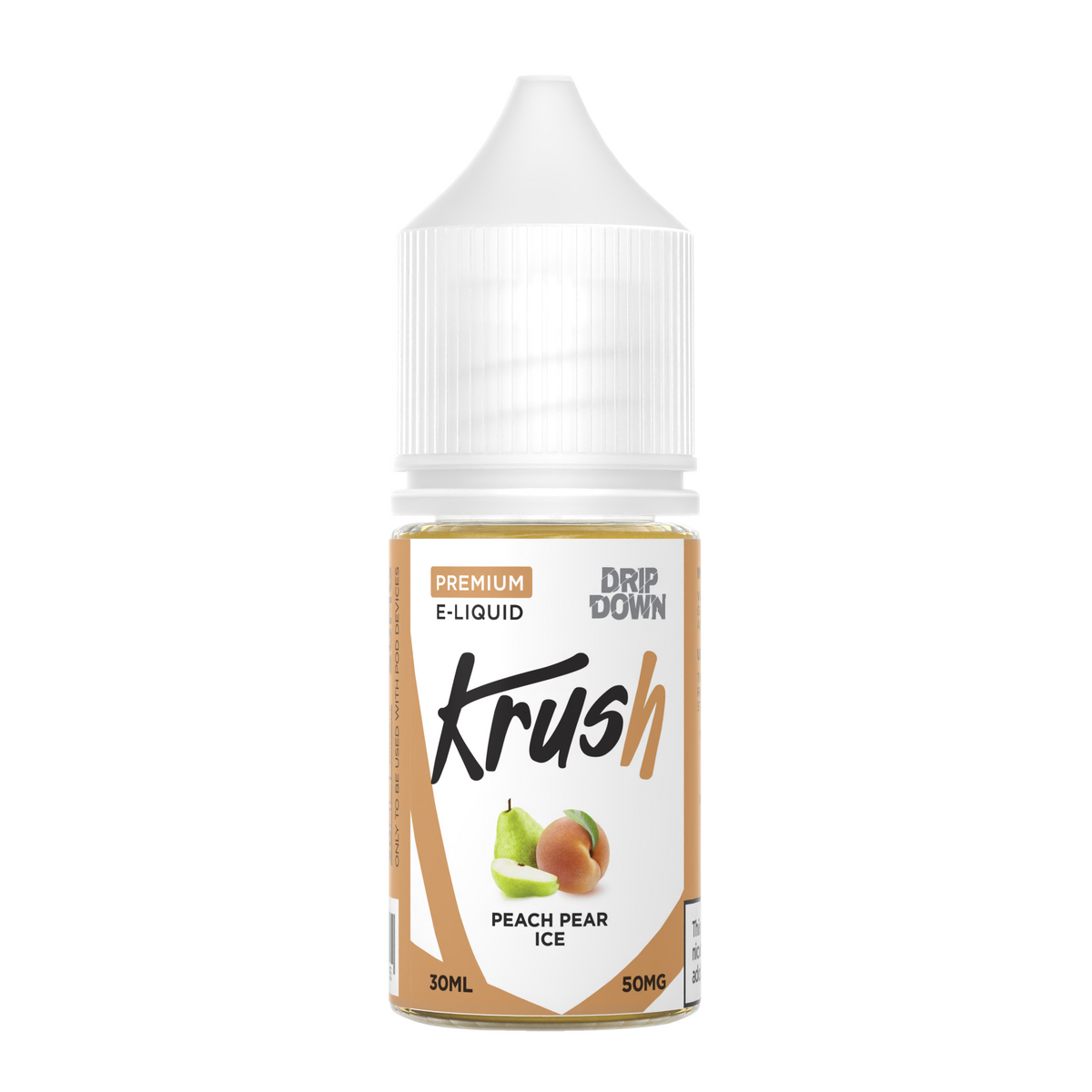 DRIP DOWN KRUSH SERIES NIC SALT - PEACH PEAR ICE - 30ML (30MG-50MG)