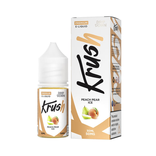 DRIP DOWN KRUSH SERIES NIC SALT - PEACH PEAR ICE - 30ML (30MG-50MG)