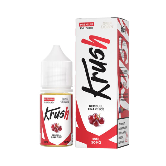 DRIP DOWN KRUSH SERIES NIC SALT - RED BULL GRAPE ICE - 30ML (30MG-50MG)