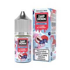 DRIP DOWN EDITION ICE SERIES NIC SALT – LYCHEE BLUEBERRY ICE – 30ML (25MG-50MG)