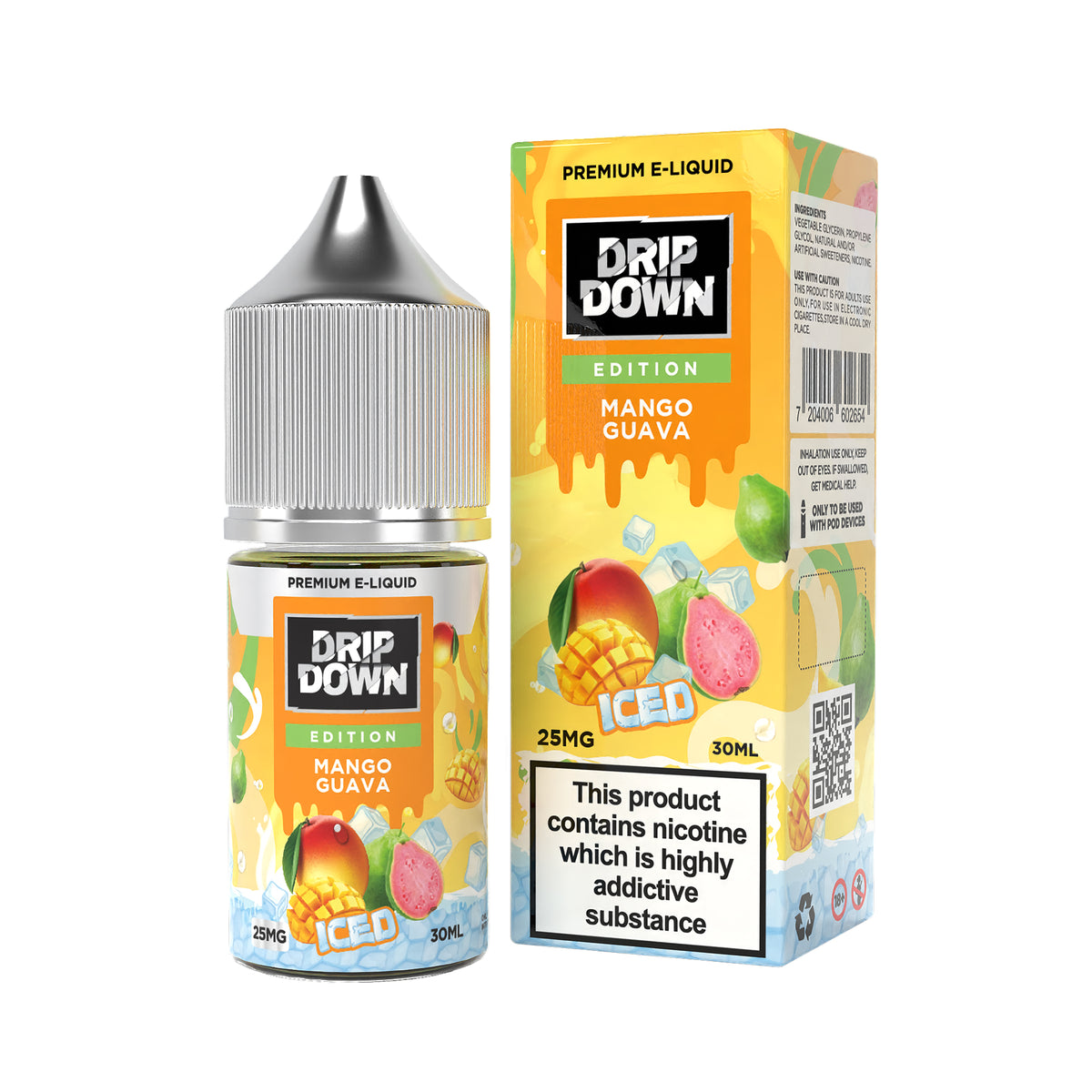 DRIP DOWN EDITION ICE SERIES NIC SALT – MANGO GUAVA ICE – 30ML (25MG-50MG)