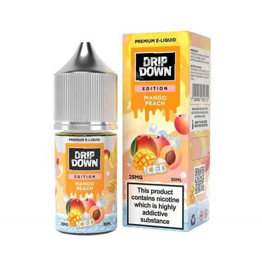 DRIP DOWN EDITION ICE SERIES NIC SALT – MANGO PEACH ICE – 30ML (25MG-50MG)