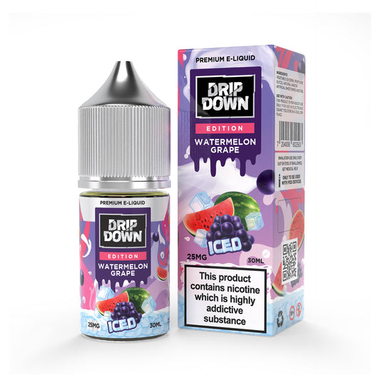 DRIP DOWN EDITION ICE SERIES NIC SALT – WATERMELON GRAPE ICE – 30ML (25MG-50MG)