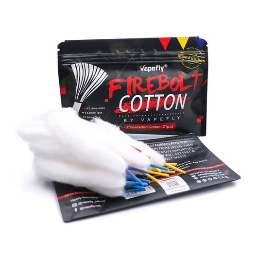 FIREBOLT VAPE COTTON – VAPEFLY (20 PCS PRE-BUILT COTTON)