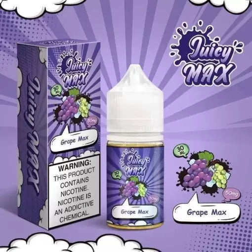 JUICY MAX NIC SALT – GRAPE MAX – 30ML (30MG)