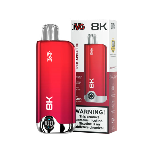 IVG DISPOSABLE – RED APPLE ICE – 8000 PUFFS (35MG)