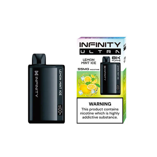 INFINITY BAR DISPOSABLE - LEMON MINT ICE - 8000 PUFFS (55MG)