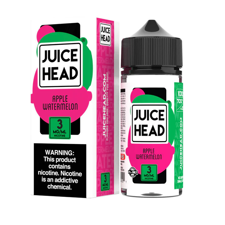 JUICE HEAD FREEBASE - APPLE WATERMELON - 100ML (0MG-3MG-6MG)