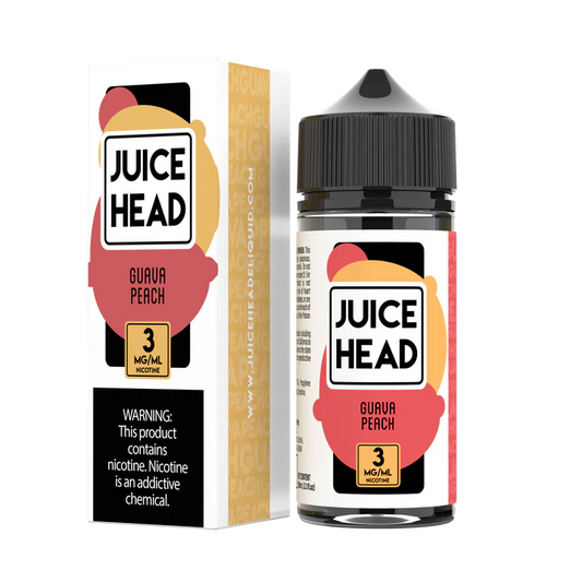 JUICE HEAD FREEBASE - GUAVA PEACH - 100ML (0MG-3MG-6MG)