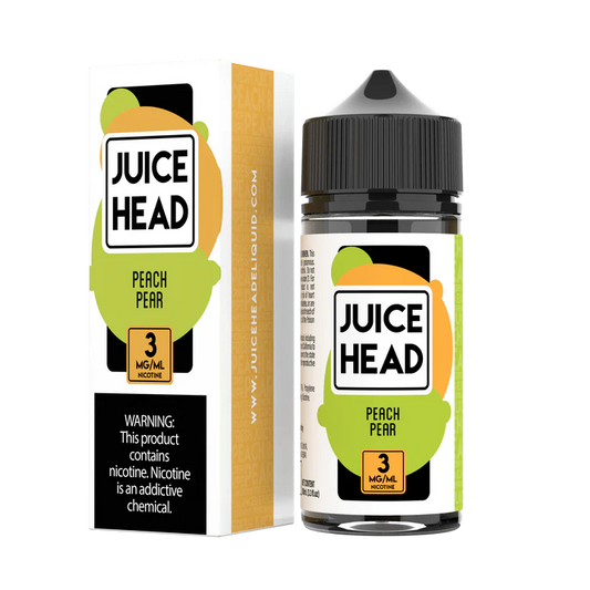 JUICE HEAD FREEBASE - PEACH PEAR - 100ML (0MG-3MG-6MG)