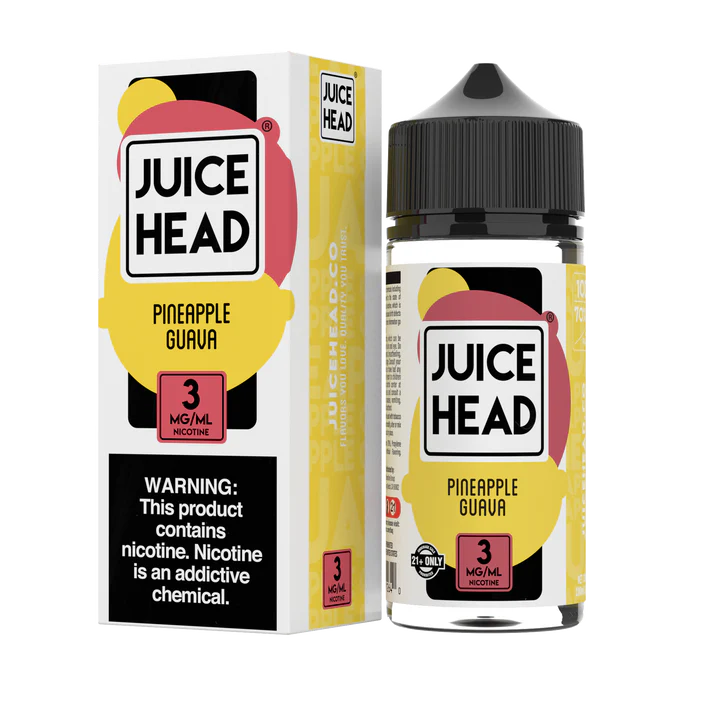 JUICE HEAD ZTN FREEBASE - PINEAPPLE GUAVA - 100ML (0MG-3MG-6MG)