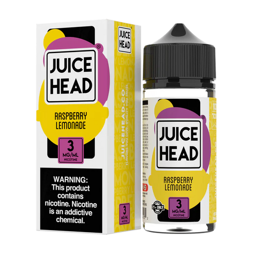 JUICE HEAD ZTN FREEBASE - RASPBERRY LEMONADE - 100ML (0MG-3MG-6MG)