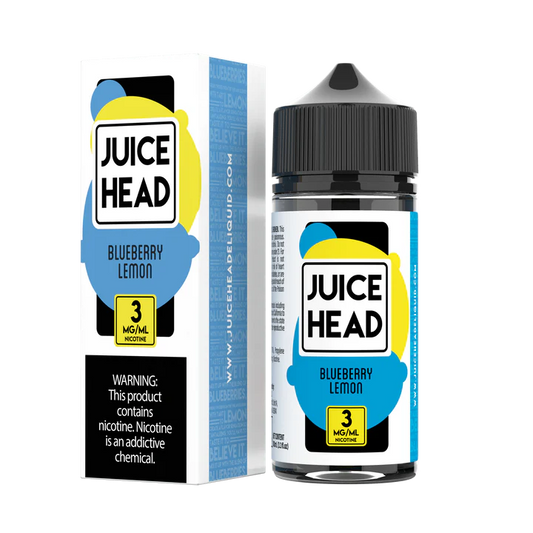 JUICE HEAD FREEBASE - BLUEBERRY LEMON - 100ML (0MG-3MG-6MG)