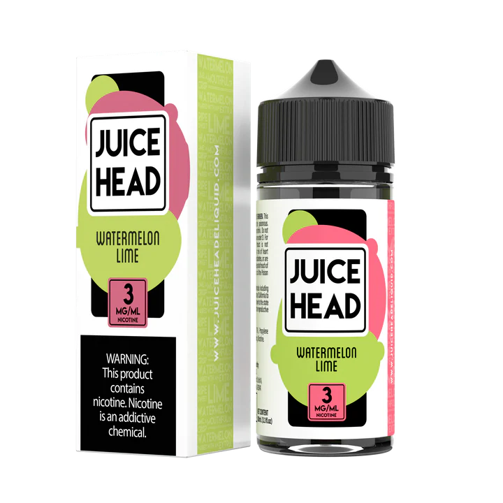 JUICE HEAD FREEBASE - WATERMELON LIME - 100ML (0MG-3MG-6MG)