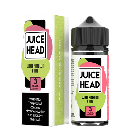 JUICE HEAD FREEBASE - WATERMELON LIME - 100ML (0MG-3MG-6MG)