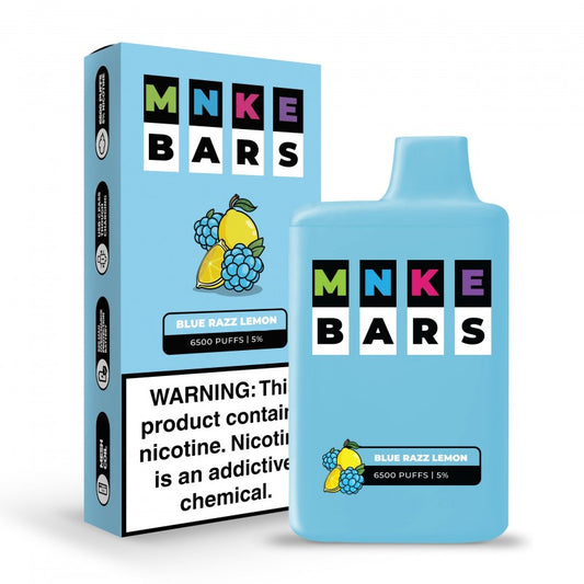 MNKE BARS DISPOSABLE – BLUE RAZZ LEMON ICE – 6500 PUFFS (20MG-50MG)