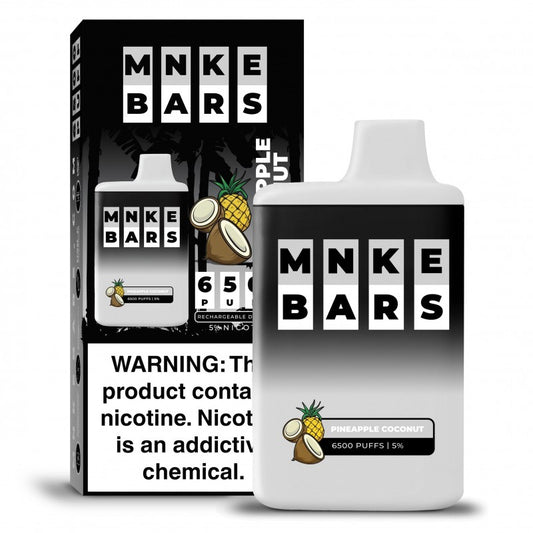 MNKE BARS DISPOSABLE – PINEAPPLE COCONUT ICE – 6500 PUFFS (20MG-50MG)