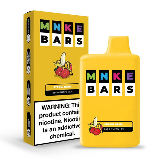 MNKE BARS DISPOSABLE – STRAW NANA ICE – 6500 PUFFS (20MG-50MG)