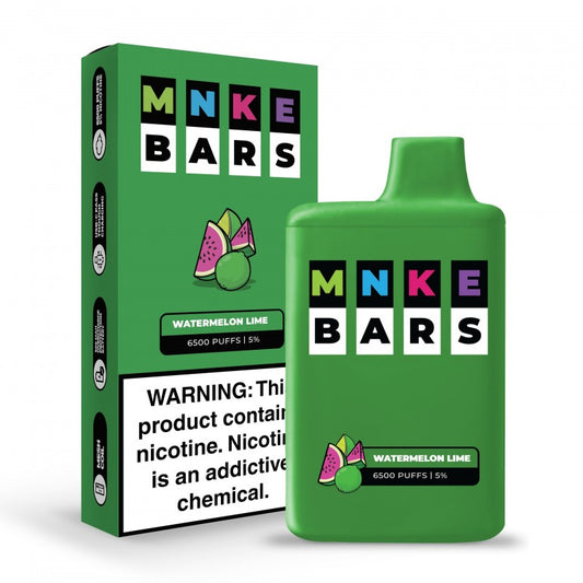 MNKE BARS DISPOSABLE – WATERMELON LIME ICE – 6500 PUFFS (20MG-50MG)