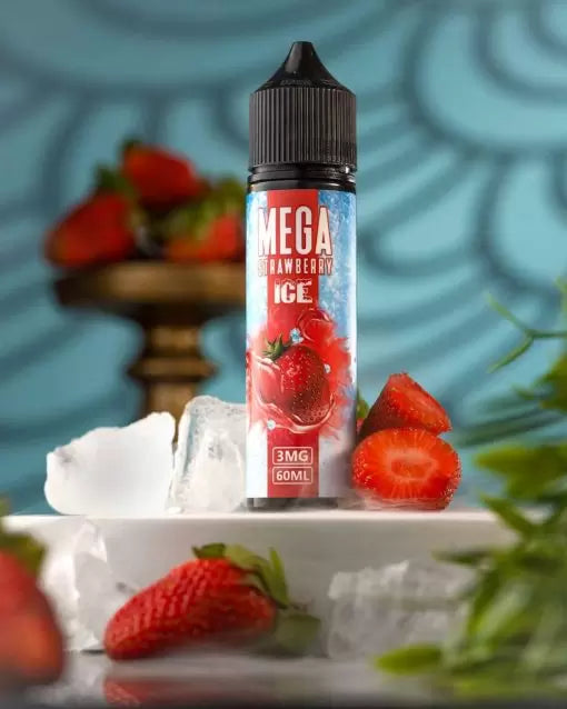 MEGA STRAWBERRY ICE – GRAND E-LIQUIDS – 60ML (3MG)