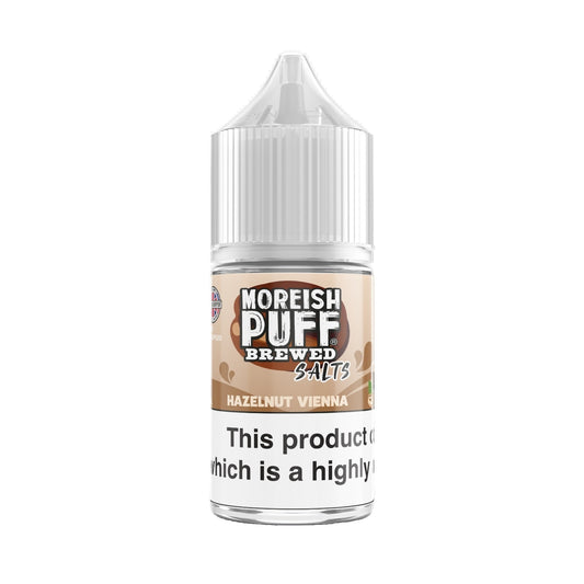 MOREISH PUFF BREWED NIC SALT – HAZELNUT VIENNA – 30ML (25MG-50MG)