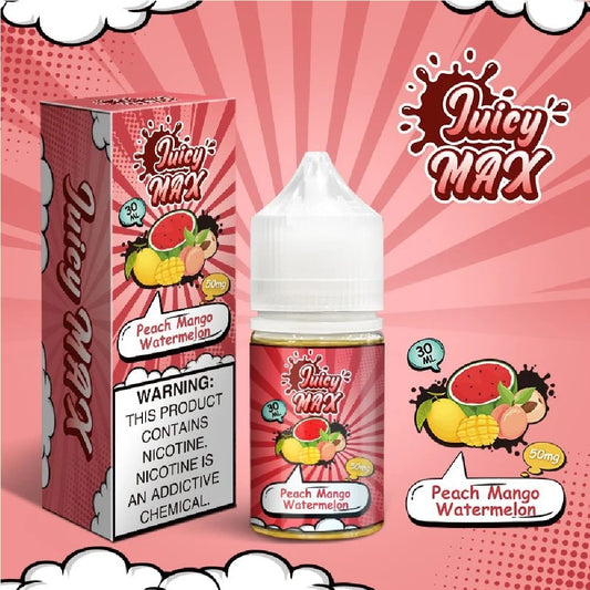 JUICY MAX NIC SALT – PEACH MANGO WATERMELON – 30ML (30MG)