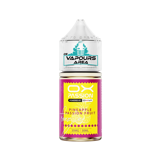 OX PASSION NIC SALT – PINEAPPLE PASSION FRUIT FREEZE – 30ML (35MG-55MG)