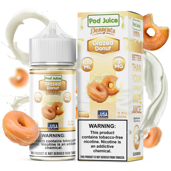 POD JUICE – GLAZED DONUT – 100ML (3MG-6MG-12MG-18MG)