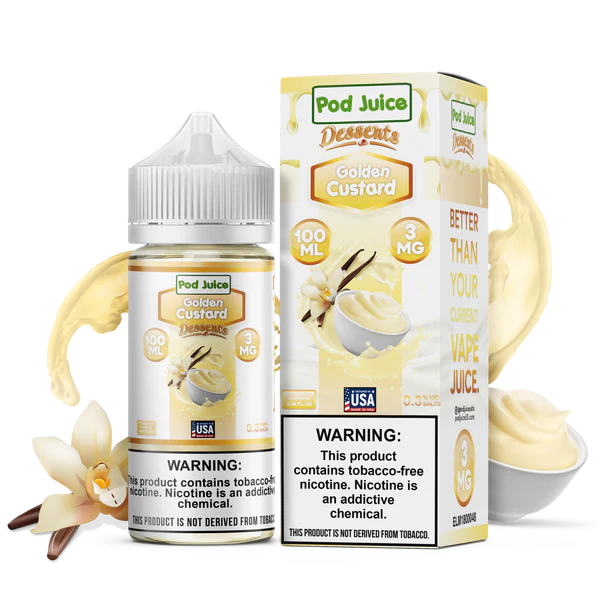 POD JUICE – GOLDEN CUSTARD – 100ML (3MG-6MG-12MG-18MG)