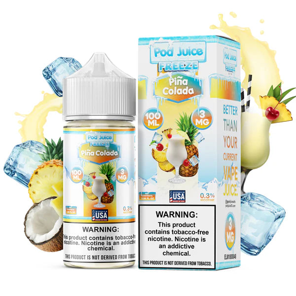 POD JUICE – PINA COLADA FREEZE – 100ML (3MG-6MG-12MG-18MG)