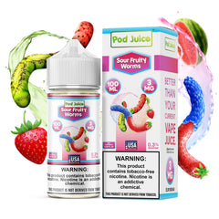 POD JUICE – SOUR FRUITY WORMS – 100ML (3MG-6MG-12MG-18MG)